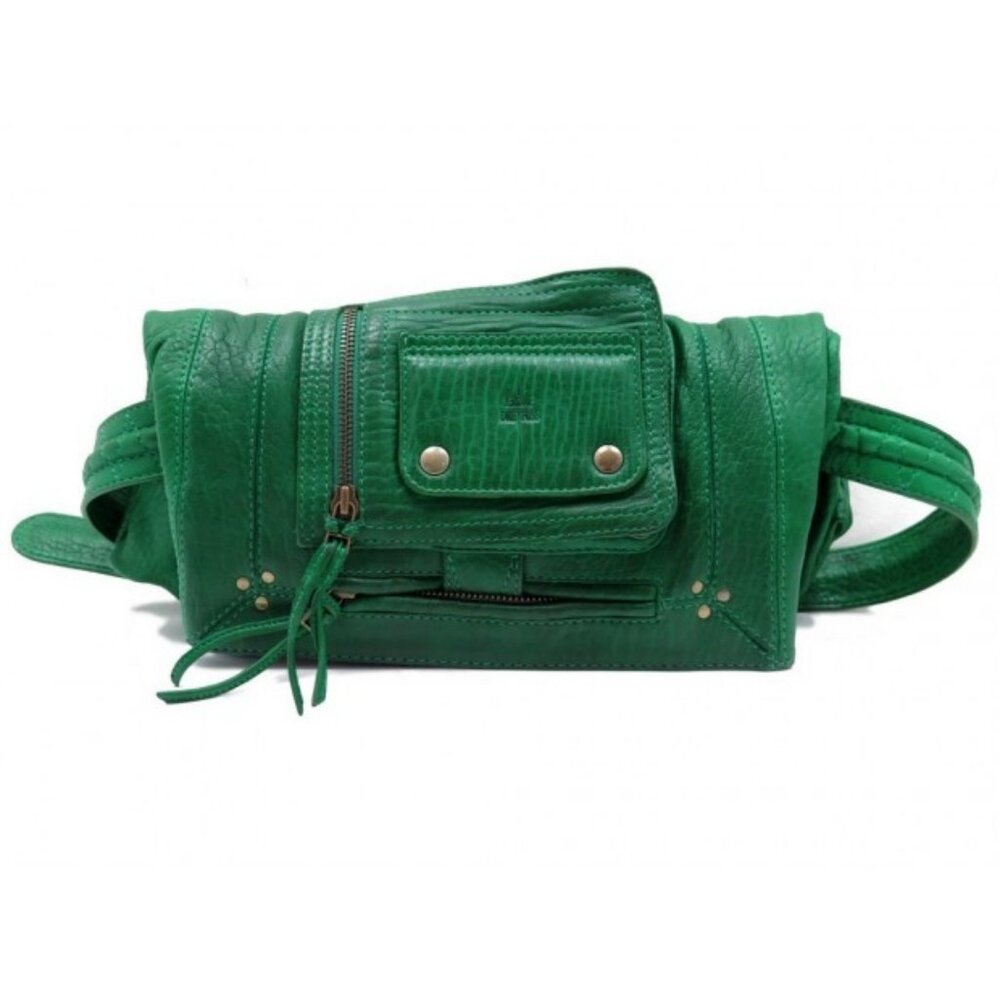 Jerome Dreyfuss Green Genuine Leather Shoulder Bag Rare